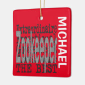 Zookeeper Extraordinaire CUSTOM Keramisch Ornament (Links)