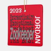 Zookeeper Extraordinaire CUSTOM Keramisch Ornament (Links)