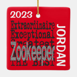 Zookeeper Extraordinaire CUSTOM Keramisch Ornament