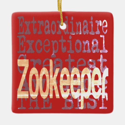 Zookeeper Extraordinaire Keramisch Ornament (Voorkant)