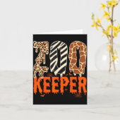 Zookeeper Funny Halloween Costume Zoo Keeper Anima Kaart (Gele Bloem)