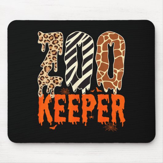 Zookeeper Funny Halloween Costume Zoo Keeper Anima Muismat (Voorkant)