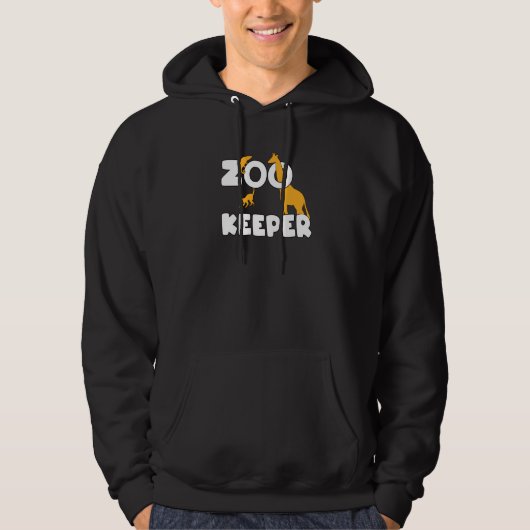 Zookeeper Giraffe Animals Zoo Zookeeping Hoodie (Voorkant)