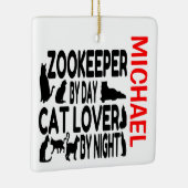 Zookeeper houdt van katten keramisch ornament (Rechts)