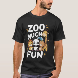 ZooKeeper Safari Zoo Veel leuke dieren Lion Panda T-shirt