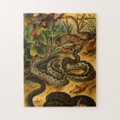 Zoölogische Schets Snake Jigzaag Puzzle Legpuzzel (Verticaal)