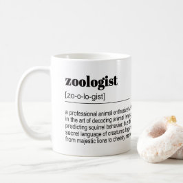 Zoologist Definition, Dictionary Poster, Quote Koffiemok