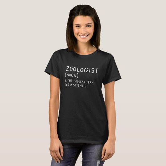 Zoologist Definition Funny Zoology Scientist Scien T-shirt (Voorkant volledig)