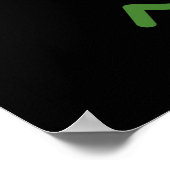 Zoom-chini Funny Zucchini Pun Dark BG Poster (Hoek)