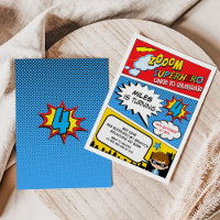 Zoom Comic Superhero Uitnodiging voor 4e verjaarda