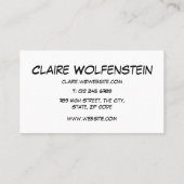 ZOOM Fun Retro stripboek Visitekaartje (Achterkant)