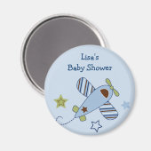 Zoom langs vliegtuigmagneet Baby shower Magneet (Voorkant / Achterkant)