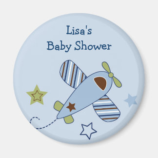 Zoom langs vliegtuigmagneet Baby shower Magneet