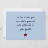 Zoom le long du Carte de remerciements d'avion (Dos)