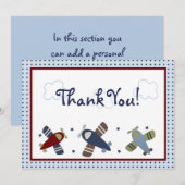 Zoom le long du Carte de remerciements d'avion (Devant / Derrière)