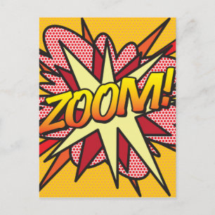 ZOOM Leuke Retro Stripboek Pop Art Briefkaart