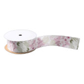 Zoom ruban en satin floral (Bobine)