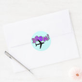 Zoom Vliegtuig T-shirts en geschenken Ronde Sticker (Envelop)