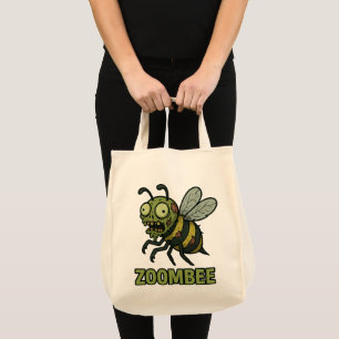 Zoombee - Grappig Zombie Bee Cartoon Design Tote Bag