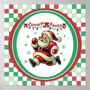 Zoomie Kerstman Kerstmis Poster