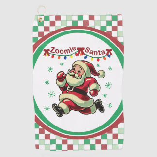 Zoomie Santa Christmas Golfhanddoek