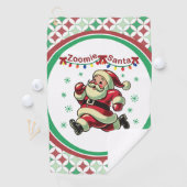 Zoomie Santa Christmas Golfhanddoek (Insitu)