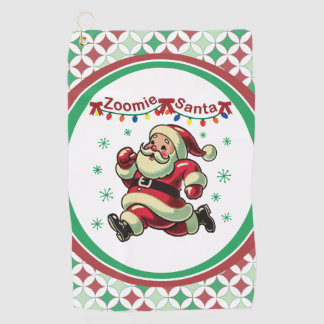 Zoomie Santa Christmas Golfhanddoek