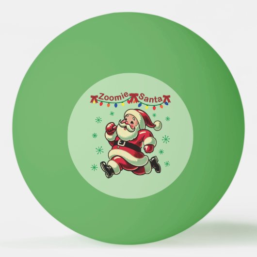 Zoomie Santa Christmas Pingpongballen (Voorkant)