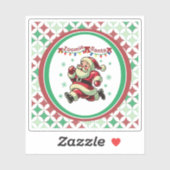 Zoomie Santa Christmas Sticker (Vel)