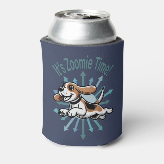 Zoomie Time Beagle Blikjeskoeler (Blikje Achterkant)