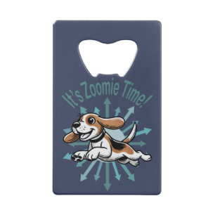 Zoomie Time Beagle Kredietkaart Flessenopener