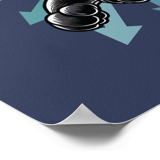 Zoomie Time Black Cat Poster (Hoek)