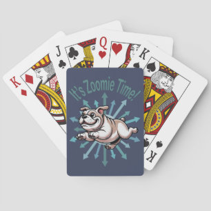 Zoomie Time Bulldog bijvoorbeeld Pokerkaarten