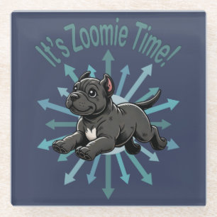 Zoomie Time Cane Corso Glazen Onderzetter
