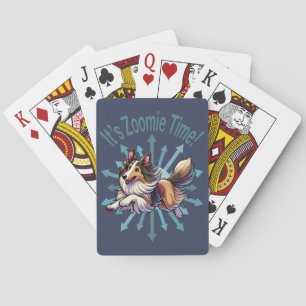 Zoomie Time Collie Pokerkaarten