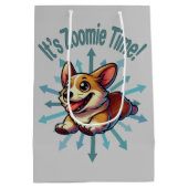 Zoomie Time Corgi Medium Cadeauzakje (Achterkant)