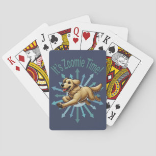 Zoomie Time Golden Retriever Pokerkaarten