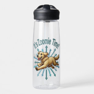 Zoomie Time Golden Retriever Waterfles
