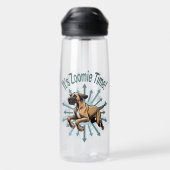 Zoomie Time Great Dane bijvoorbeeld Waterfles (Achterkant)