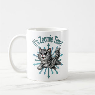 Zoomie Time Grey Tabby Cat Koffiemok