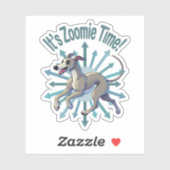 Zoomie Time Greyhound bijvoorbeeld Sticker (Vel)