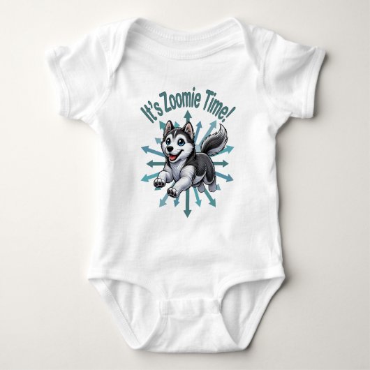 Zoomie Time Husky Romper (Voorkant)