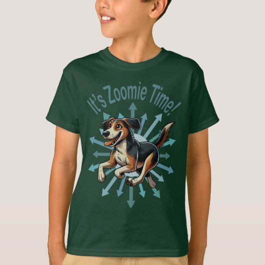 Zoomie Time Medium Mutt T-shirt (Voorkant)
