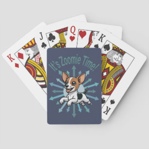 Zoomie Time Rat Terrier bijvoorbeeld Pokerkaarten