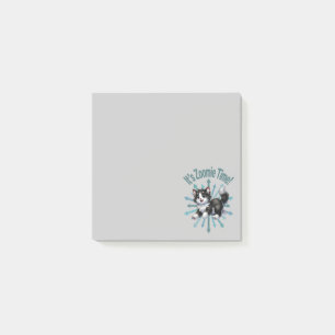 Zoomie Time Schattige Black & White Cat Post-it® Notes