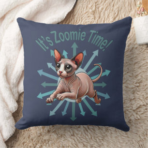Zoomie Time Sphynx Cat Kussen