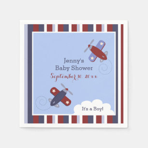 Zooming Along Airplane Gepersonaliseerd Napkins Servet