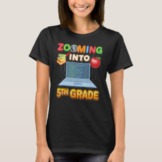 Zooming Into 5th Grade Fifth Virtual Student Learn T-shirt