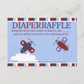 Zooming langs het vliegtuig Shower Diaper Raffle C Informatiekaartje (Voorkant)