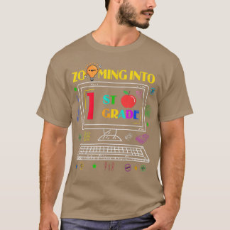 Zooming naar 1e graad terug naar School Virtual On T-shirt